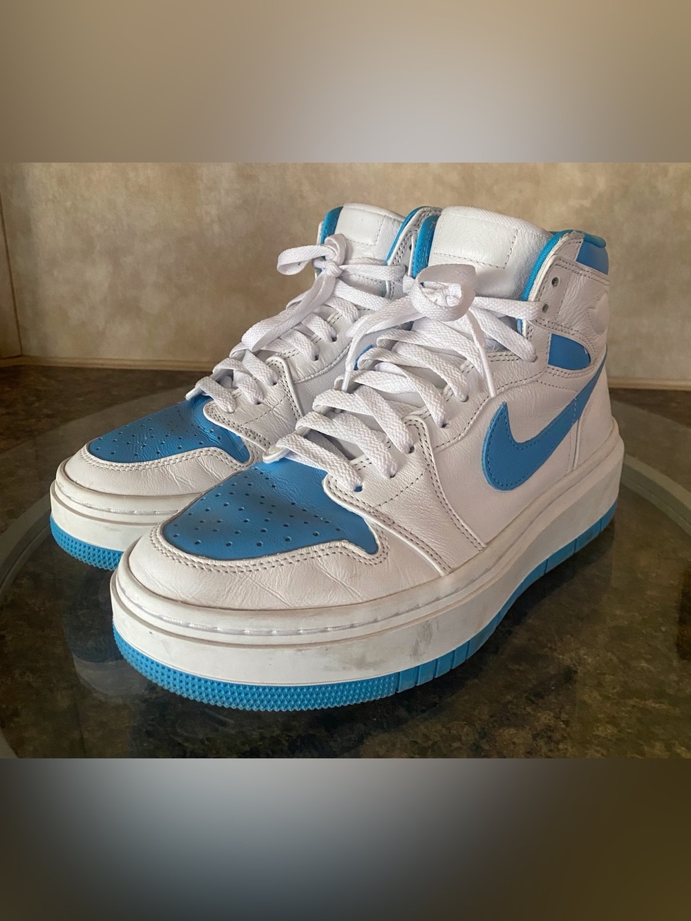 Nike Air Jordan 1 Elevate High White Dark Powder Blue Women’s 8 - Picture 6 of 8